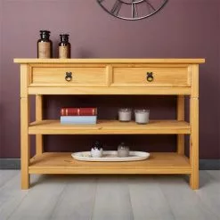 IDIMEX Konsole TEQUILA, Kiefer Massiv, Mit 1 Schubladen Und 2 Ablageflächen, Mexiko -Sideboards Verkäufe 80875 A0 2N