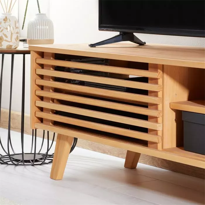 IDIMEX TV Lowboard SEAN In Braun, Kiefer Massiv 6 IDIMEX TV Lowboard SEAN In Braun, Kiefer Massiv – Bild 6