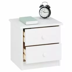 IDIMEX Nachttisch RONDO Aus Kiefer Mit 2 Schubladen, In Weiß -Sideboards Verkäufe 8101 2