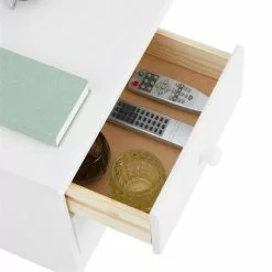 IDIMEX Nachttisch RONDO Aus Kiefer Mit 2 Schubladen, In Weiß -Sideboards Verkäufe 8101 4