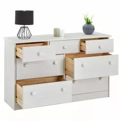 IDIMEX Sideboard RONDO, Kiefer Massiv Mit 7 Schubladen In Weiß 8 IDIMEX Sideboard RONDO, Kiefer Massiv Mit 7 Schubladen In Weiß -Sideboards Verkäufe 8107 2