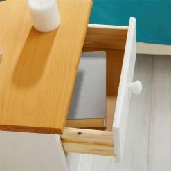 IDIMEX Nachttisch RONDO Mit 3 Schubladen, Kiefer In Weiß/braun -Sideboards Verkäufe 8110 AC4