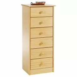 IDIMEX Kommode RONDO 6 Schubladen Buchefarben