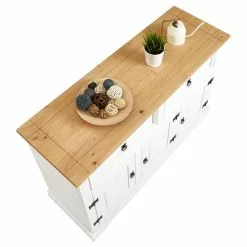 IDIMEX Sideboard TEQUILA, Kiefer Massiv Weiß/braun, Mit 3 Türen Und 2 Schubladen, Mexiko -Sideboards Verkäufe 81208 5