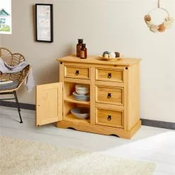 IDIMEX Mexico Kommode TEQUILA, Kiefer Massiv Mit 4 Schubladen -Sideboards Verkäufe 81210 A0 3N