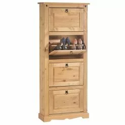 IDIMEX Schuhschrank TEQUILA, Kiefer Massiv, Mit 4 Klappen, Mexiko -Sideboards Verkäufe 81314 2