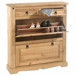 IDIMEX Schuhschrank TEQUILA, Kiefer Massiv, 2 Klappen Und Schubladen, Mexiko -Sideboards Verkäufe 81315 2