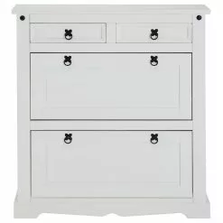 IDIMEX Schuhschrank TEQUILA, Kiefer Massiv, 2 Klappen Und Schubladen, Mexiko -Sideboards Verkäufe 81320 2