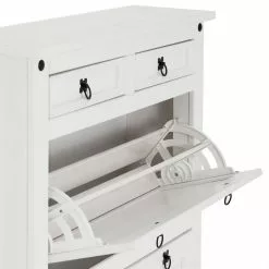 IDIMEX Schuhschrank TEQUILA, Kiefer Massiv, 2 Klappen Und Schubladen, Mexiko -Sideboards Verkäufe 81320 3