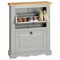 IDIMEX Schuhkipper TEQUILA Mit 2 Klappen Grau/braun, Mexiko