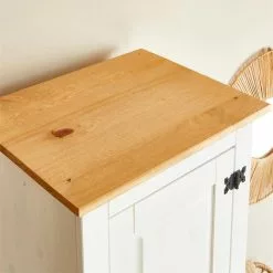 IDIMEX Schuhschrank TEQUILA, Kiefer Massiv Weiß/braun, Mit 2 Schubladen Und 8 Fächer, Mexiko -Sideboards Verkäufe 81325 AC4