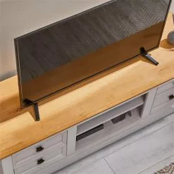 IDIMEX TV Lowboard KENT In Weiß/braun, Kiefer Massiv -Sideboards Verkäufe 81389 A0 4N1