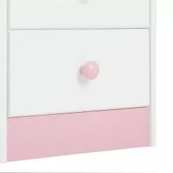 IDIMEX Nachttisch RONDO Aus Kiefer, In Weiß/rosa -Sideboards Verkäufe 8201 5