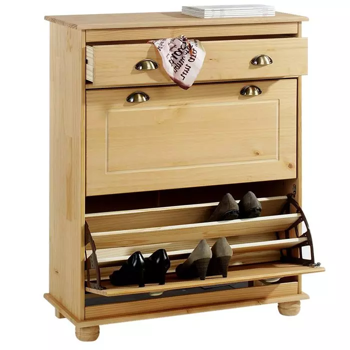 IDIMEX Schuhschrank COLMAR Gebeizt Mit 2 Klappen 2 IDIMEX Schuhschrank COLMAR Gebeizt Mit 2 Klappen – Bild 2