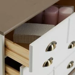 IDIMEX Sideboard COLMAR, Kiefer Massiv Weißtaupe, Mit 11 Schubladen -Sideboards Verkäufe 8313 3