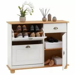 IDIMEX Schuhschrank COLMAR, Kiefer In Weiß/braun -Sideboards Verkäufe 8314 2