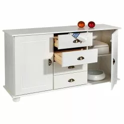 IDIMEX Sideboard COLMAR, Kiefer Massiv Weiß, Mit 2 Türen Und 4 Schubladen -Sideboards Verkäufe 8325 2