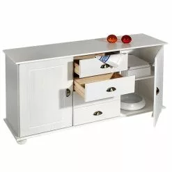 IDIMEX Sideboard COLMAR, Kiefer Massiv Weiß, Mit 2 Türen Und 4 Schubladen -Sideboards Verkäufe 8325 3