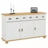 IDIMEX Sideboard COLMAR, Kiefer Massiv Weiß/braun