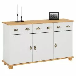 IDIMEX Sideboard COLMAR, Kiefer Massiv Weiß/braun