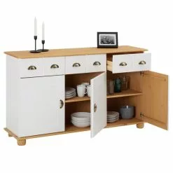IDIMEX Sideboard COLMAR, Kiefer Massiv Weiß/braun -Sideboards Verkäufe 8328 2 N1