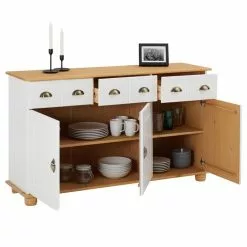 IDIMEX Sideboard COLMAR, Kiefer Massiv Weiß/braun -Sideboards Verkäufe 8328 3 N1