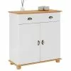 IDIMEX Kommode Vertiko COLMAR Kiefer Massiv Weiß/braun