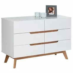 IDIMEX Sideboard TIBOR Mit 6 Schubladen, Weiß