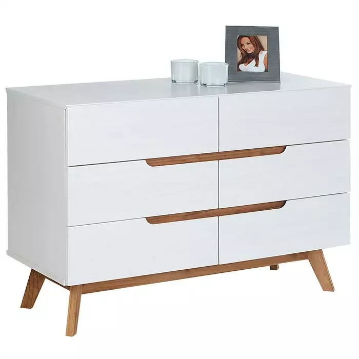 IDIMEX Sideboard TIBOR Mit 6 Schubladen, Weiß 1 IDIMEX Sideboard TIBOR Mit 6 Schubladen, Weiß