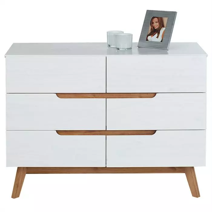 IDIMEX Sideboard TIBOR Mit 6 Schubladen, Weiß 2 IDIMEX Sideboard TIBOR Mit 6 Schubladen, Weiß – Bild 2