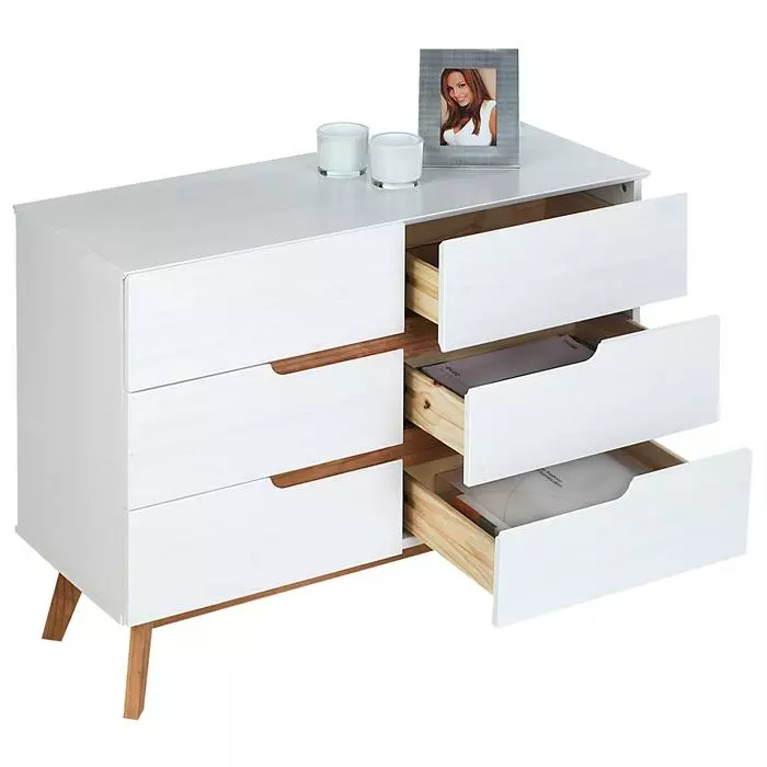IDIMEX Sideboard TIBOR Mit 6 Schubladen, Weiß 3 IDIMEX Sideboard TIBOR Mit 6 Schubladen, Weiß – Bild 3