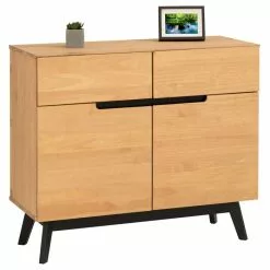 IDIMEX Kommode TIBOR Mit 2 Türen Und 2 Schubkasten, Braun