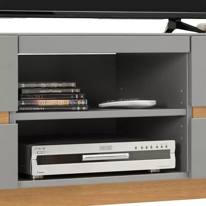 IDIMEX TV Lowboard TIBOR In Grau, Kiefer Massiv 5 IDIMEX TV Lowboard TIBOR In Grau, Kiefer Massiv – Bild 5