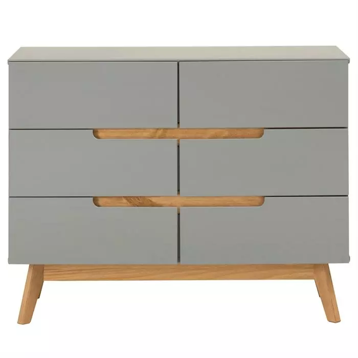 IDIMEX Sideboard TIBOR Mit 6 Schubladen, Grau 3 IDIMEX Sideboard TIBOR Mit 6 Schubladen, Grau – Bild 3
