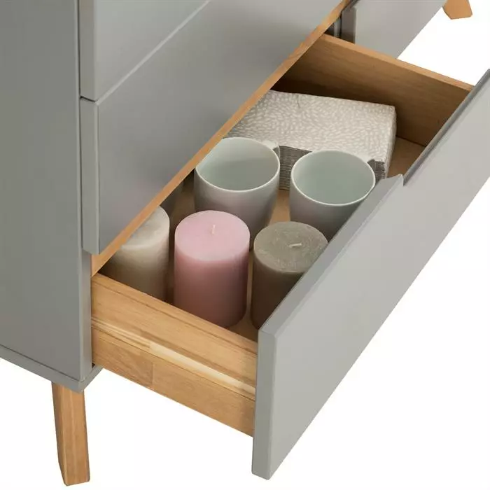 IDIMEX Sideboard TIBOR Mit 6 Schubladen, Grau 4 IDIMEX Sideboard TIBOR Mit 6 Schubladen, Grau – Bild 4