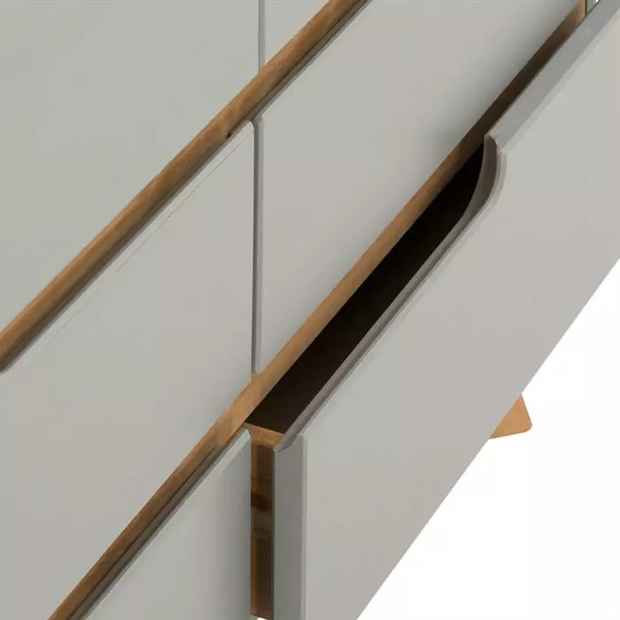 IDIMEX Sideboard TIBOR Mit 6 Schubladen, Grau 5 IDIMEX Sideboard TIBOR Mit 6 Schubladen, Grau – Bild 5