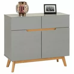 IDIMEX Kommode TIBOR Mit 2 Türen Und 2 Schubkasten, In Grau