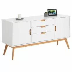IDIMEX Sideboard TIVOLI 2 Türen 3 Schubladen Skandinavisches Design, Weiß