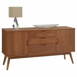 IDIMEX Sideboard TIVOLI, Kiefer Massiv Kastanie, Mit 2 Türen 3 Schubladen