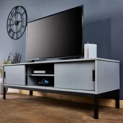 IDIMEX TV Lowboard SELMA In Grau, Kiefer Massiv 9 IDIMEX TV Lowboard SELMA In Grau, Kiefer Massiv -Sideboards Verkäufe 83928 A0 3N