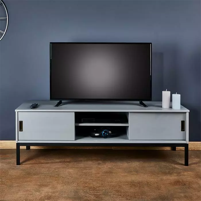 IDIMEX TV Lowboard SELMA In Grau, Kiefer Massiv 5 IDIMEX TV Lowboard SELMA In Grau, Kiefer Massiv – Bild 5