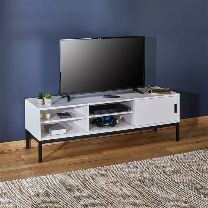 IDIMEX TV Lowboard SELMA In Weiß, Kiefer Massiv 4 IDIMEX TV Lowboard SELMA In Weiß, Kiefer Massiv – Bild 4