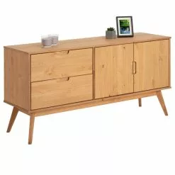 IDIMEX Sideboard TIVOLI, Kiefer Massiv Gebeizt, Mit 2 Türen Und Schubladen