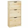 IDIMEX Schuhschrank BASIL Mit 3 Kipper In Natur, Kiefer Massiv