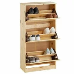 IDIMEX Schuhschrank BASIL Mit 3 Kipper In Natur, Kiefer Massiv -Sideboards Verkäufe 84000 2