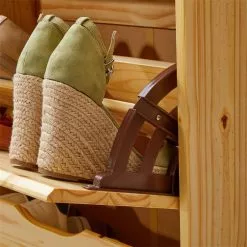 IDIMEX Schuhschrank BASIL Mit 3 Kipper In Natur, Kiefer Massiv -Sideboards Verkäufe 84000 A0 6N