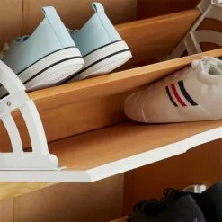 IDIMEX Schuhschrank BASIL Mit 3 Kipper In Weiß/braun, Kiefer Massiv -Sideboards Verkäufe 84004 4