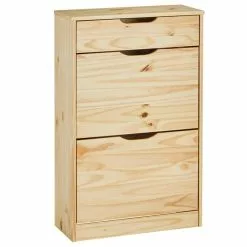 IDIMEX Schuhkipper BASIL Mit 2 Kipper Und In Natur, Kiefer Massiv