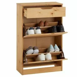 IDIMEX Schuhkipper BASIL Mit 2 Kipper In Braun, Kiefer Massiv -Sideboards Verkäufe 84006 2