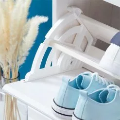 IDIMEX Schuhschrank BASIL Mit 3 Kipper In Weiß, Kiefer Massiv -Sideboards Verkäufe 84010 A0 5N